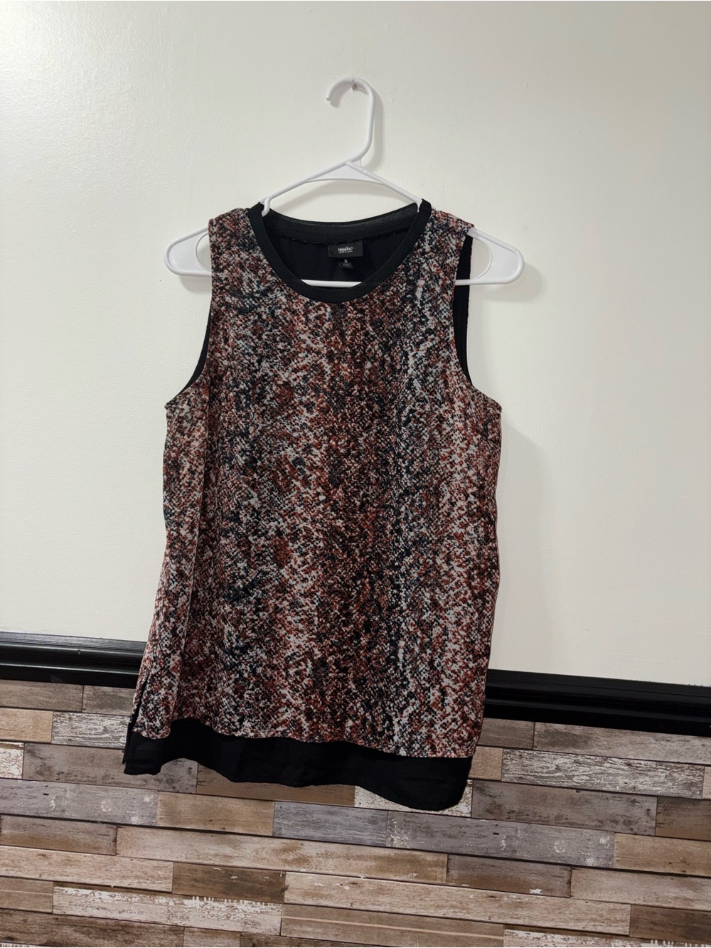 Mossimo Sleeveless Blouse Multi Color Snake Print Size Small